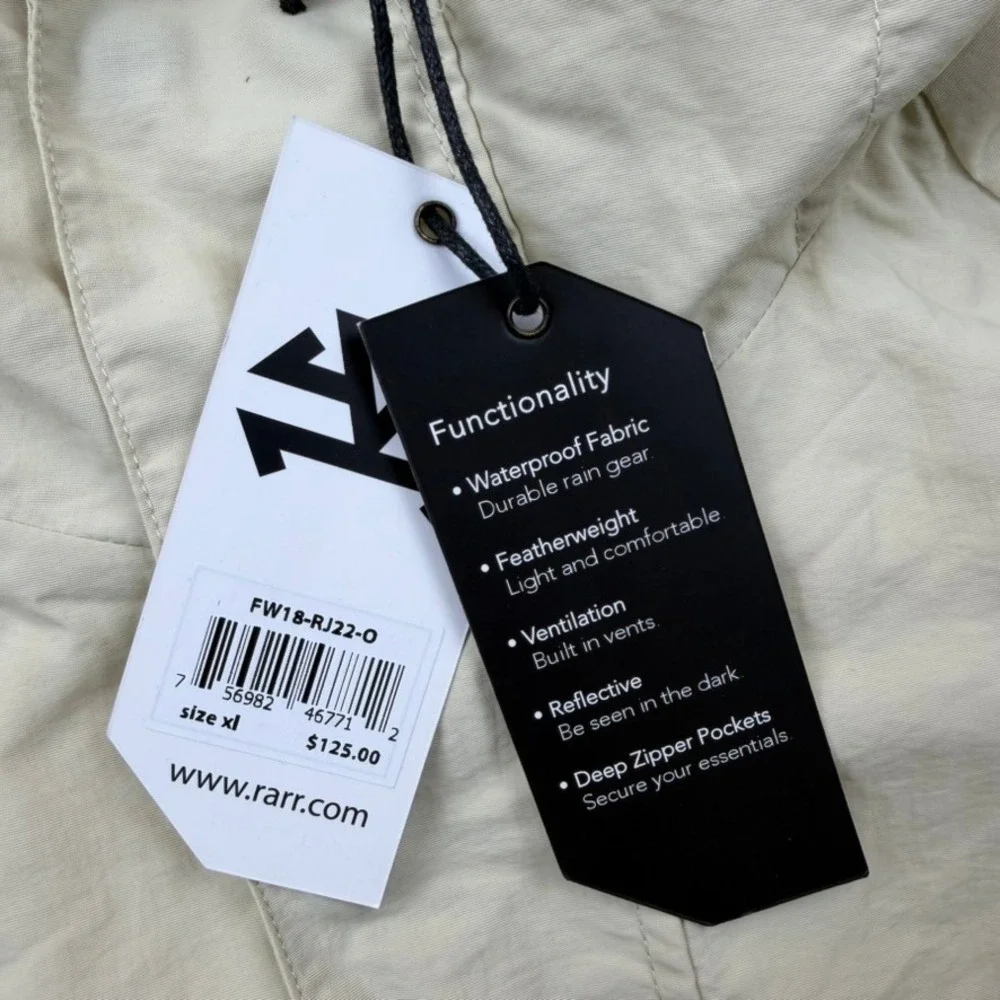 RARR Sportswear Gobbler‎ Gauntlet 2023 Anorak Windbreaker Tan Hooded Jacket NWT